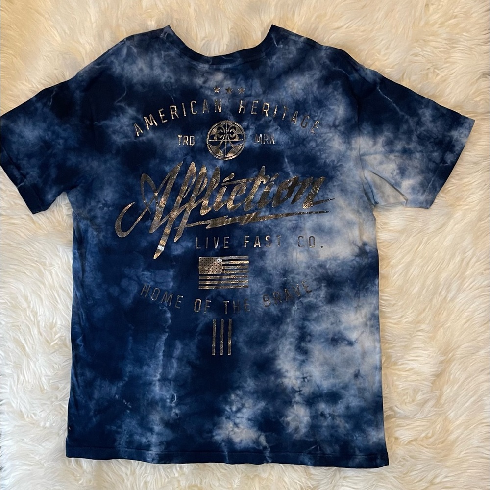 Affliction Tie Dye Tee. XL - Picture 2 of 14